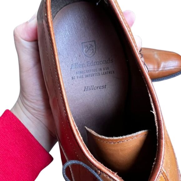 Allen Edmonds Men's Brown Leather Hillcrest Lace-up Derby Dress Shoes Size 11 D - Picture 5 of 9